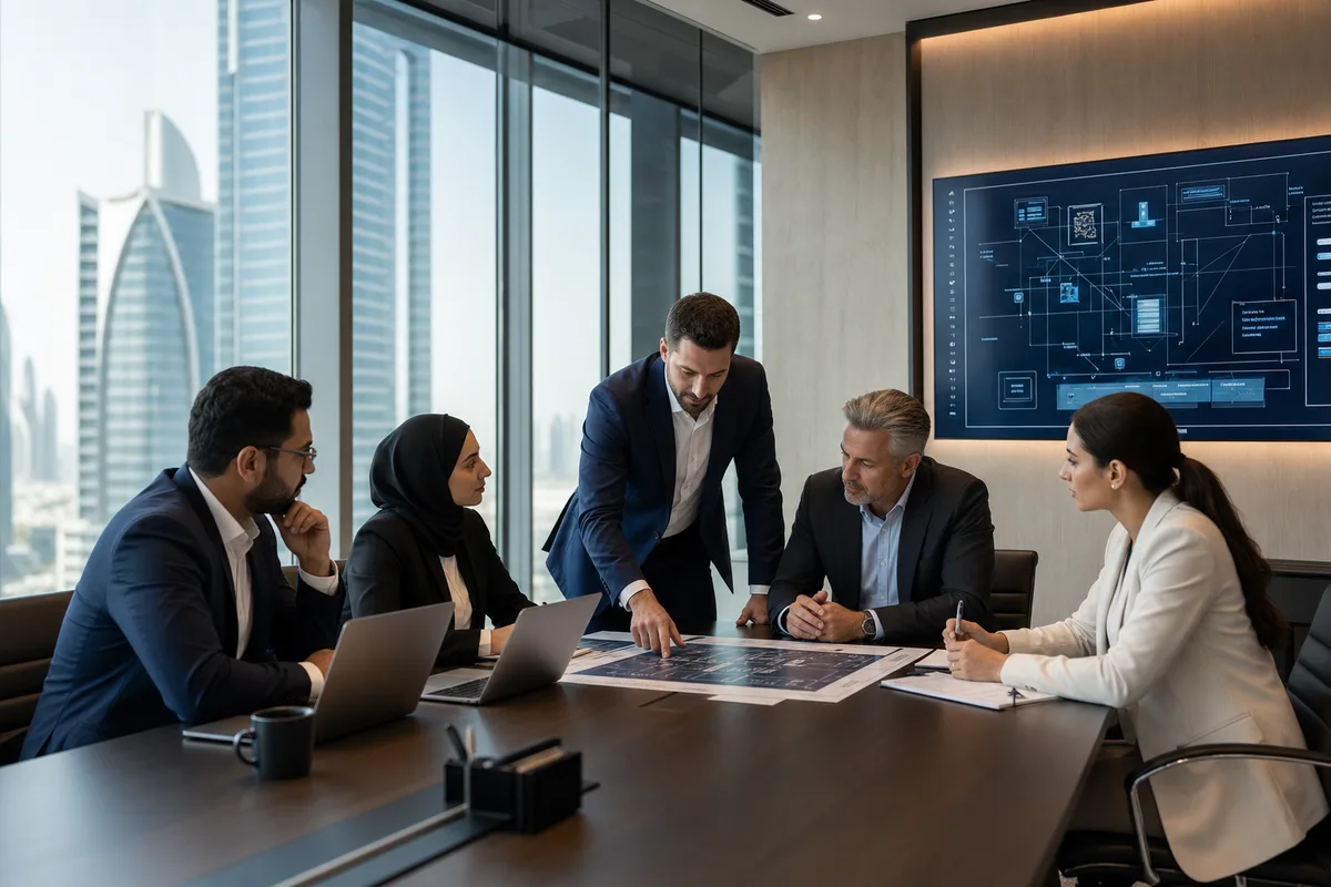 Renathix financial technology specialists collaborating in Dubai